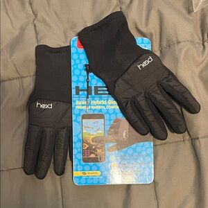 Head Black Junior Hybrid Gloves